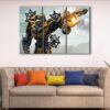 3 panels bumblebee canvas art