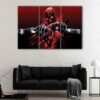 3 panels deadpool canvas art