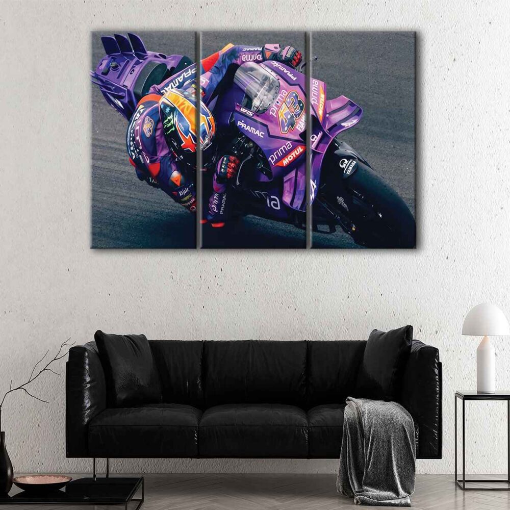 3 panels motogp champion canvas art