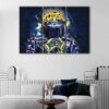 3 panels motogp helmet canvas art