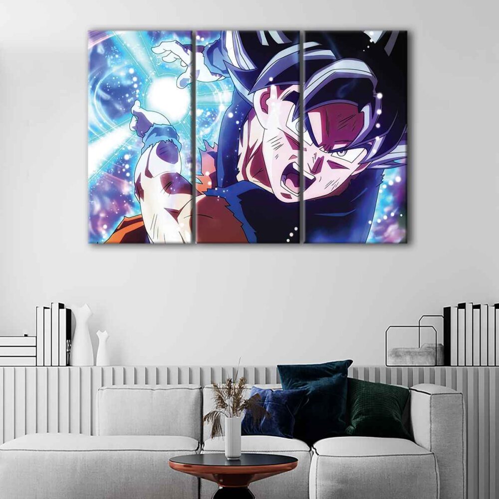 3 panels son goku strike canvas art