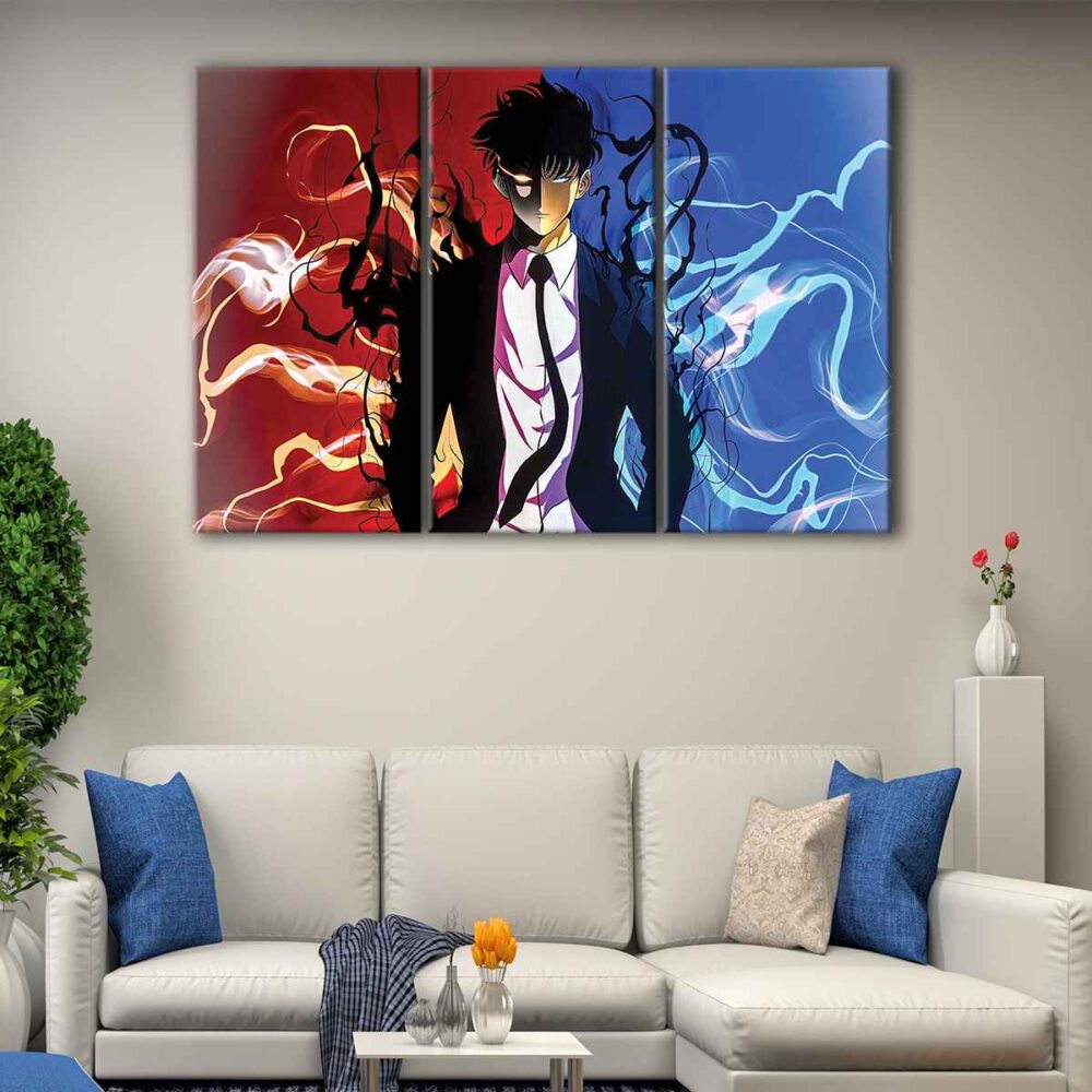 3 panels sung jinwoo canvas art