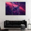 3 panels tactical fighter canvas art