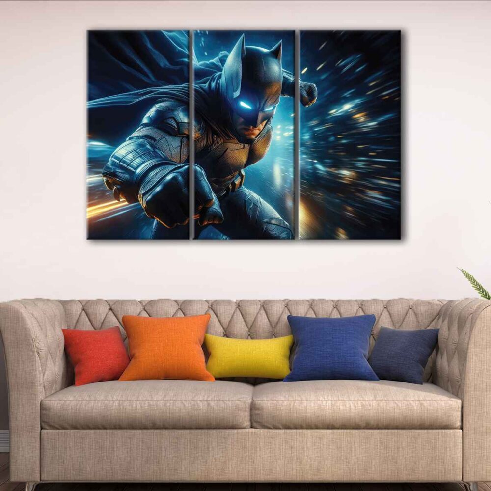 3 panels the batman canvas art