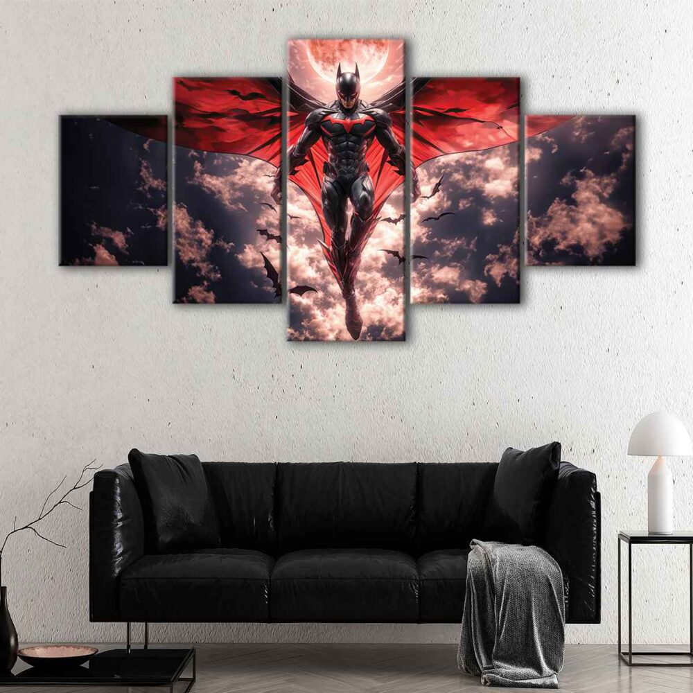 5 panels batman dc canvas art