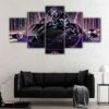 5 panels black panther canvas art