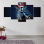 5 panels captain america canvas art