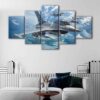 5 panels f 16 falcon canvas art