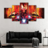 5 panels iron man painting canvas art