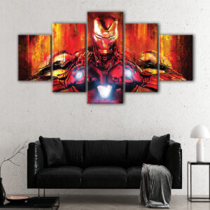 5 panels iron man painting canvas art