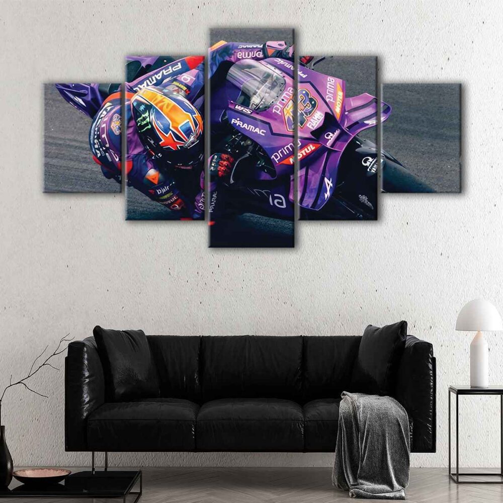 5 panels motogp champion canvas art