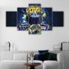 5 panels motogp helmet canvas art