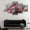 5 panels motogp racer canvas art