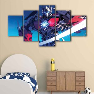 5 panels optimus prime comics canvas art