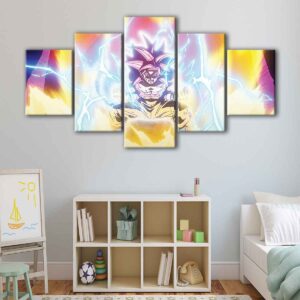 5 panels super saiyan ultime canvas art
