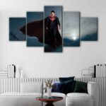 5 panels superman canvas art