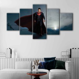 5 panels superman canvas art