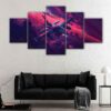 5 panels tactical fighter canvas art