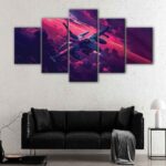 5 panels tactical fighter canvas art