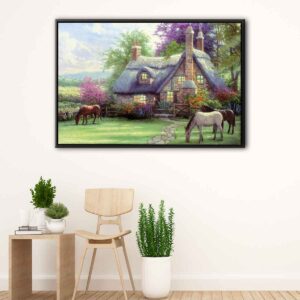 a perfect summer day floating frame canvas