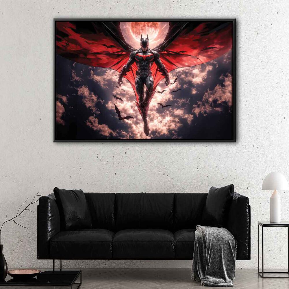 batman dc floating frame canvas