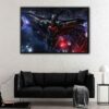 flying batman floating frame canvas