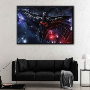 flying batman floating frame canvas