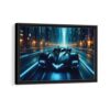 batmobile framed canvas black frame