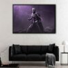 black panther fury floating frame canvas