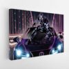 black panther stretched canvas