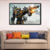 bumblebee floating frame canvas