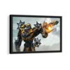 bumblebee framed canvas black frame