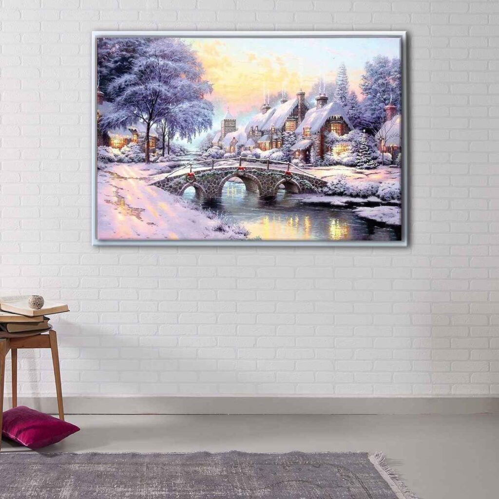 Cobblestone Christmas Painting