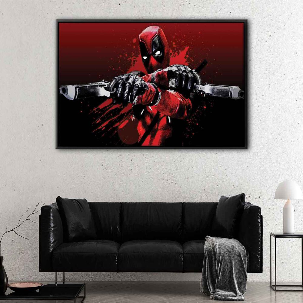 deadpool floating frame canvas
