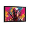 deadpool painting framed canvas black frame