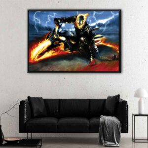 ghost rider floating frame canvas