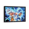 goku vs vegeta framed canvas black frame