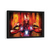 iron man painting framed canvas black frame