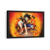 monkey d luffy fury framed canvas black frame