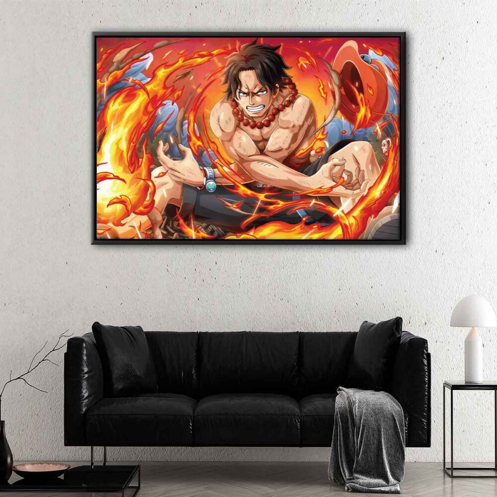 monkey d luffy powers floating frame canvas