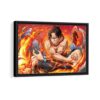 monkey d luffy powers framed canvas black frame