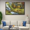 mountain paradise floating frame canvas