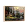 peaceful retreat framed canvas natural beige-min