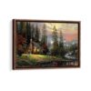 peaceful retreat framed canvas walnut brown-min