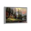 peaceful retreat framed canvas white frame-min