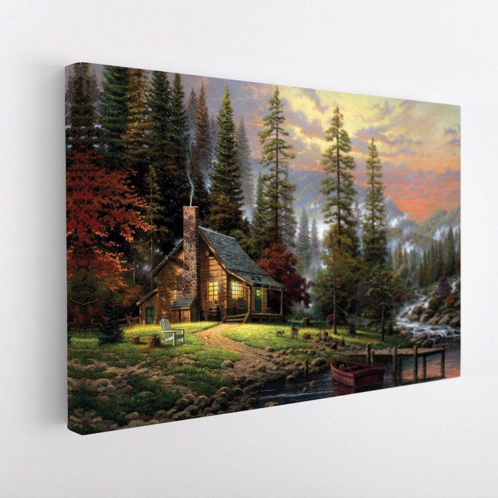 peaceful retreat stretched canvas-min