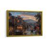 san francisco downtown framed canvas gold frame