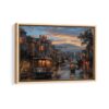 san francisco downtown framed canvas natural beige
