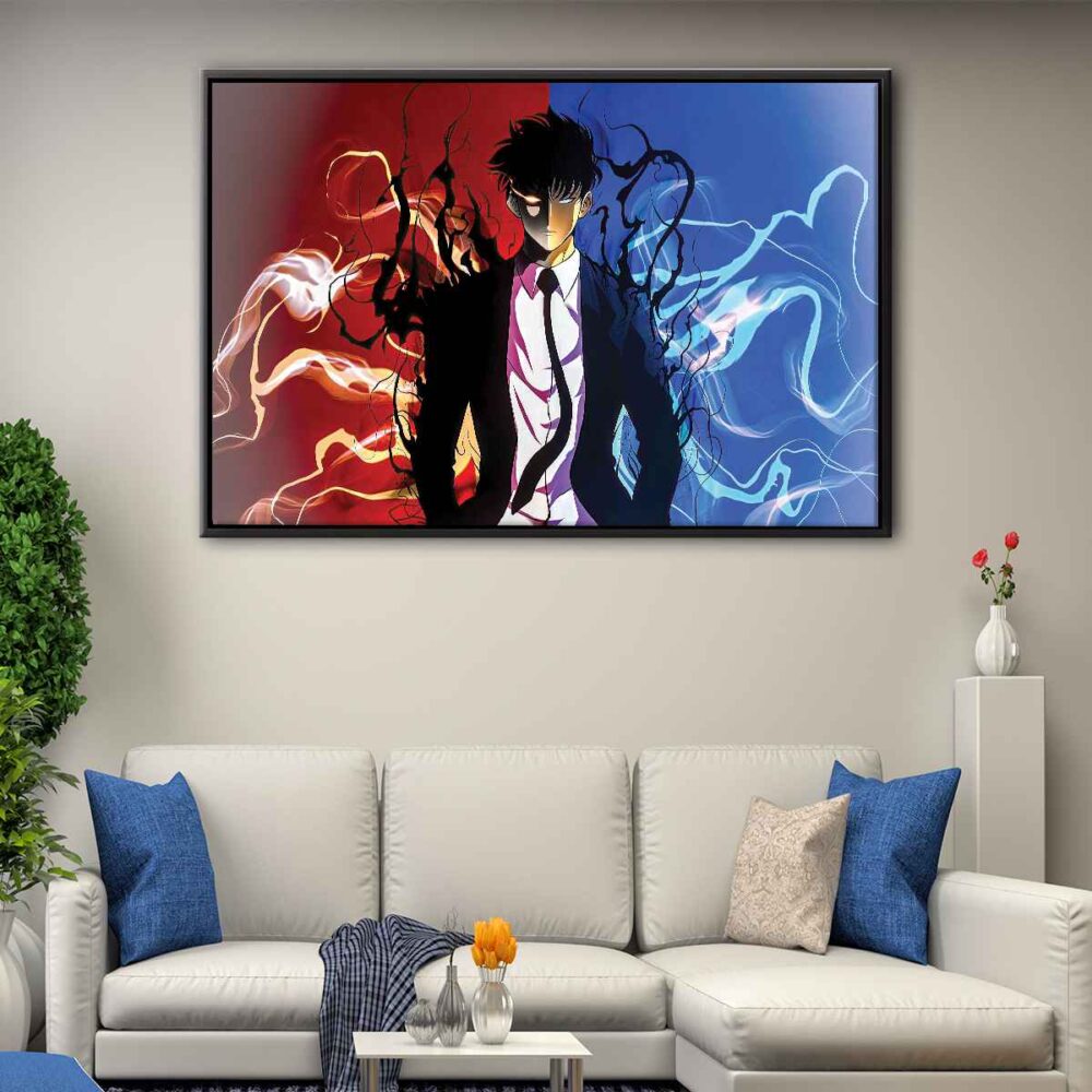 sung jinwoo floating frame canvas