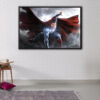 superman fury floating frame canvas